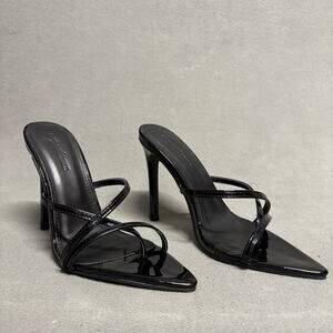 SUPERDOWN‎ Sofia Heel in Black Size 7 Strappy Pointed Toe Bed
